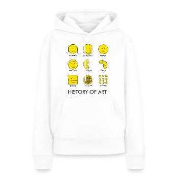 Art Face Histoire De L’Art Graphique - Sweat à capuche Premium bio Femme - blanc - Devant - Julia (174cm)