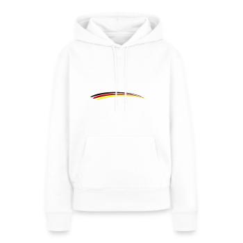Deutschland Fahne - Frauen Premium Bio Hoodie - Weiß - Vorne - Julia (174cm)