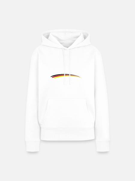 Deutschland Fahne - Frauen Premium Bio Hoodie - Weiß