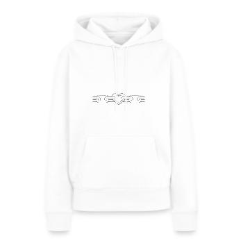 Herz Kette - Frauen Premium Bio Hoodie - Weiß - Vorne - Julia (174cm)