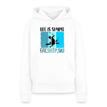 Ski SKifahren Skifahrer Skiurlaub - Frauen Premium Bio Hoodie - Weiß - Vorne - Julia (174cm)