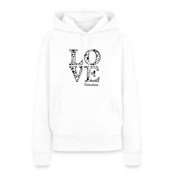 Love Dalmatian Ich liebe Dalmatiner - Frauen Premium Bio Hoodie - Weiß - Vorne - Julia (174cm)