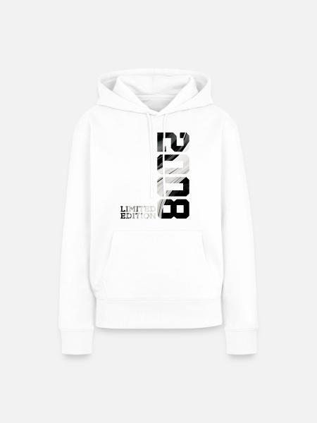 18. GEBURTSTAG LIMITED EDITION 2008 - Frauen Premium Bio Hoodie - Weiß