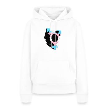 Transgender Symbol Transgender Flagge Trans farben - Frauen Premium Bio Hoodie - Weiß - Vorne - Julia (174cm)