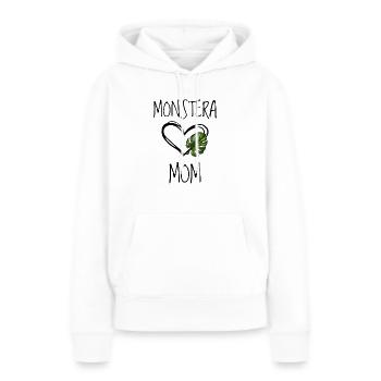 Monstera Mom Window Leaf Arum Plant - Sweat à capuche Premium bio Femme - blanc - Devant - Julia (174cm)