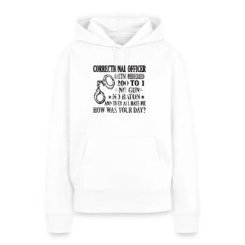 Justizvollzugsbeamter Gefängniswärter Justizwache - Frauen Premium Bio Hoodie - Weiß - Vorne - Julia (174cm)