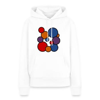 Bunte Kreise - Colored Circles - Frauen Premium Bio Hoodie - Weiß - Vorne - Julia (174cm)