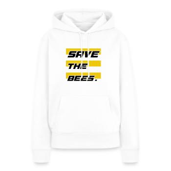 Sauvez les abeilles - Sweat à capuche Premium bio Femme - blanc - Devant - Julia (174cm)