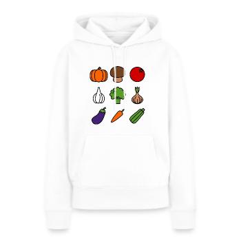 Légume - Sweat à capuche Premium bio Femme - blanc - Devant - Julia (174cm)