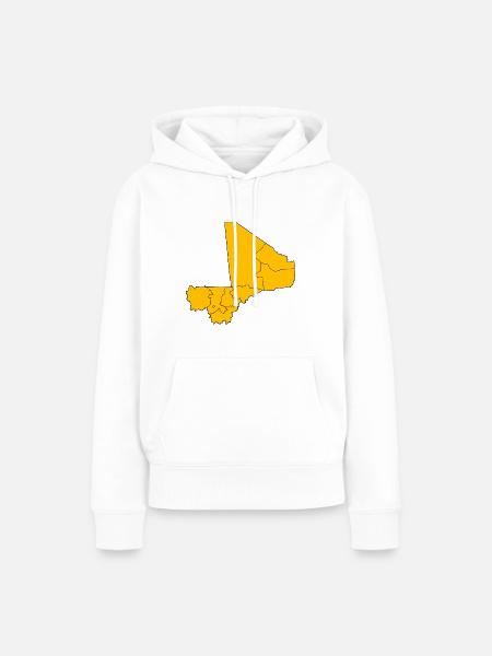 Mali yellow - Frauen Premium Bio Hoodie - Weiß