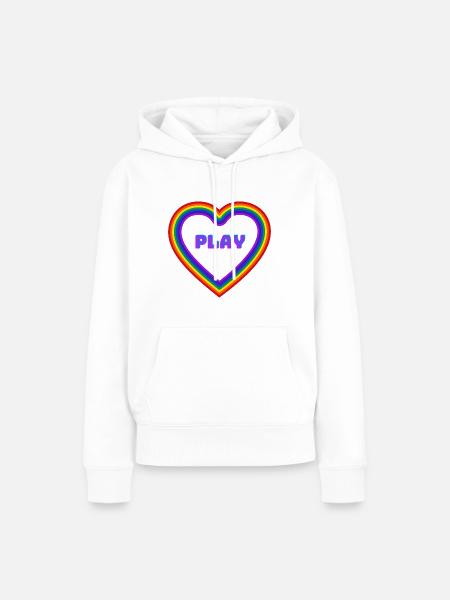 play - Frauen Premium Bio Hoodie - Weiß