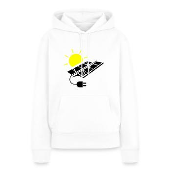 Photovoltaik Anlage Solar Energie - Frauen Premium Bio Hoodie - Weiß - Vorne - Julia (174cm)