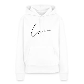 LOVE - Women’s Premium Organic Hoodie - white - Front - Julia (174cm)