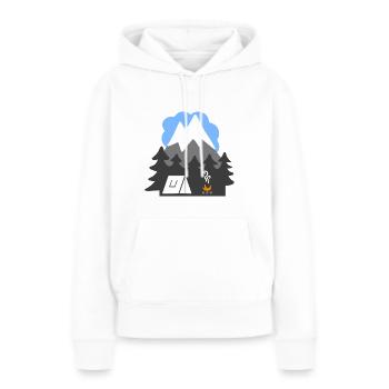 NATURE TENTES MONTAGNE HEAVEN - Sweat à capuche Premium bio Femme - blanc - Devant - Julia (174cm)