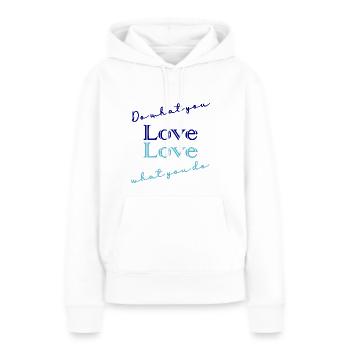 ZITAT, ZITATE, NACHRICHT, NACHRICHT, HUMOR - Frauen Premium Bio Hoodie - Weiß - Vorne - Julia (174cm)