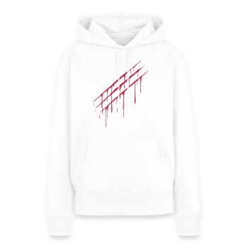 gore Krallenspuren - Frauen Premium Bio Hoodie - Weiß - Vorne - Julia (174cm)
