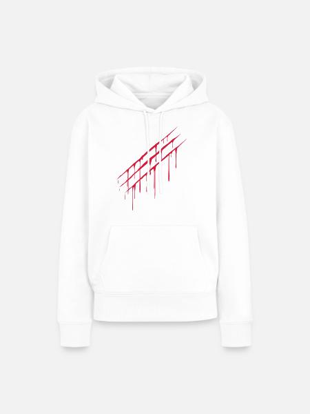 gore Krallenspuren - Frauen Premium Bio Hoodie - Weiß