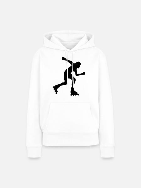 inlineskating - Frauen Premium Bio Hoodie - Weiß