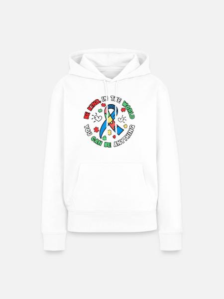 Bewusstsein Autismus Ribbon Puzzle - Frauen Premium Bio Hoodie - Weiß