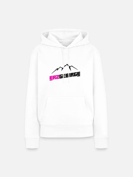 Erzgebirge Wandern Berg - Frauen Premium Bio Hoodie - Weiß