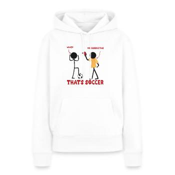 Das ist Fußball Foul Rote Karte Schiedsrichter WM - Frauen Premium Bio Hoodie - Weiß - Vorne - Julia (174cm)