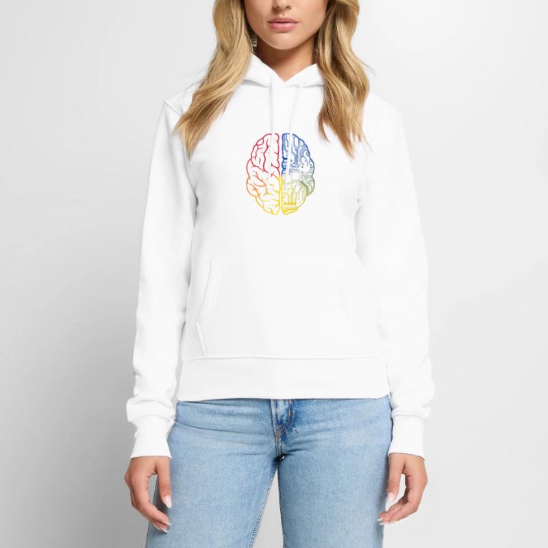 Programmeur Codeur - Développeur Programmation Cerveau Sweat à capuche Premium bio Femme