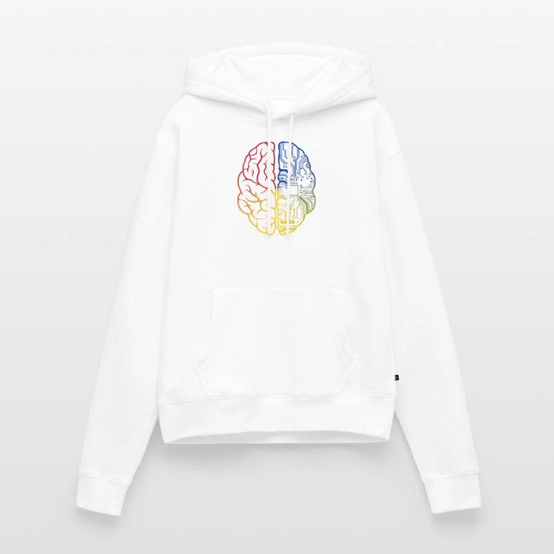 Programmeur Codeur - Développeur Programmation Cerveau Sweat à capuche Premium bio Femme
