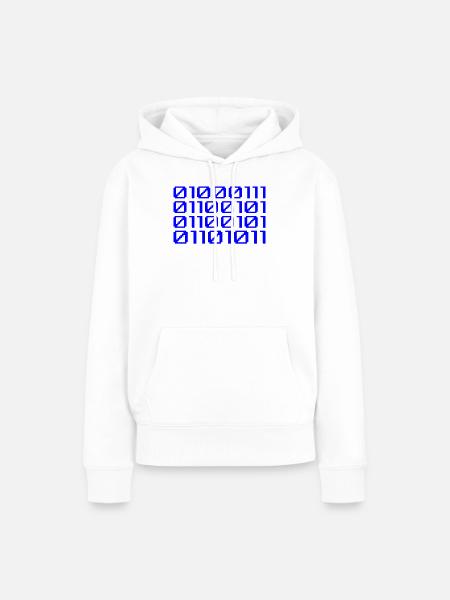 Funny Coder Binärcode Programmierer Entwickler - Frauen Premium Bio Hoodie - Weiß