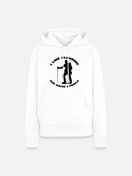 Wandern Bergwandern Bergwanderer Wanderung - Frauen Premium Bio Hoodie - Weiß