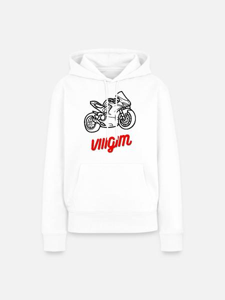 Sportlerin - Frauen Premium Bio Hoodie - Weiß