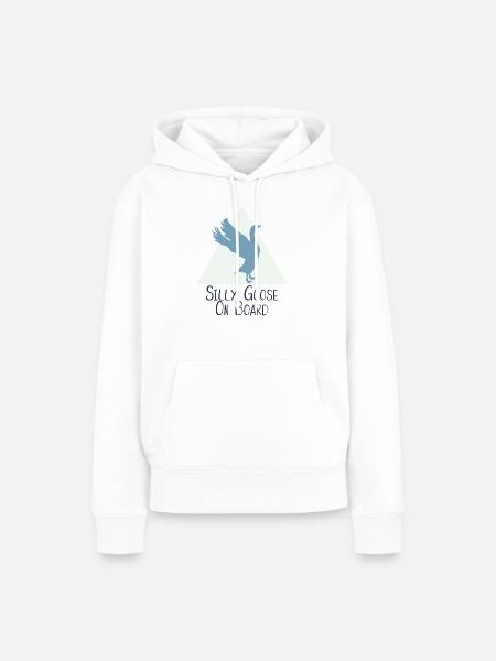 Silly Goose On Board - Frauen Premium Bio Hoodie - Weiß
