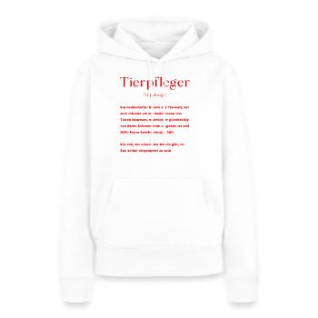 Tierpfleger Definition - Frauen Premium Bio Hoodie - Weiß - Vorne - Julia (174cm)