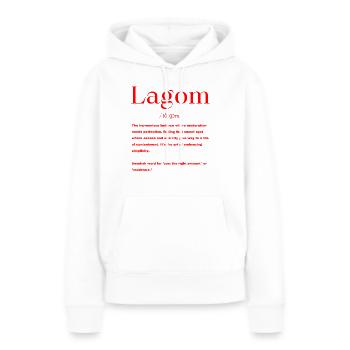 Suédois - Sweat à capuche Premium bio Femme - blanc - Devant - Julia (174cm)