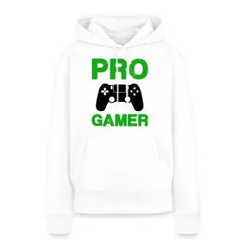 Joueur professionnel - Sweat à capuche Premium bio Femme - blanc - Devant - Julia (174cm)