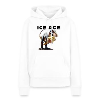 Eiszeit mit Dinosaurier - Frauen Premium Bio Hoodie - Weiß - Vorne - Julia (174cm)