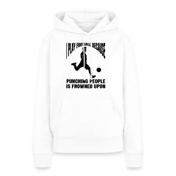 Fußballdesign Fußballspieler Fußballmannschaft - Frauen Premium Bio Hoodie - Weiß - Vorne - Julia (174cm)
