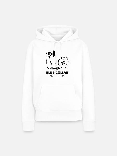 Harte Arbeit - Frauen Premium Bio Hoodie - Weiß