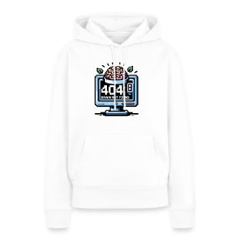 Erreur 404 Cerveau introuvable - Sweat à capuche Premium bio Femme - blanc - Devant - Julia (174cm)