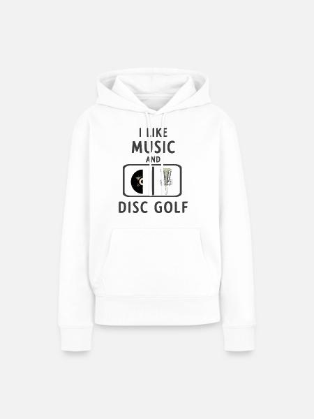 Discgolf - Frauen Premium Bio Hoodie - Weiß