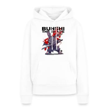 Bunshi Die Klinge - Frauen Premium Bio Hoodie - Weiß - Vorne - Julia (174cm)
