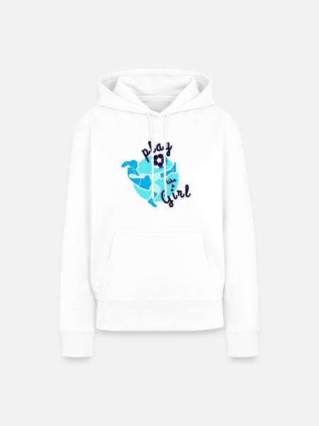 Frauenfußball - Frauen Premium Bio Hoodie - Weiß