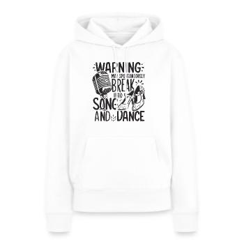 GESANG UND TANZ - Frauen Premium Bio Hoodie - Weiß - Vorne - Julia (174cm)