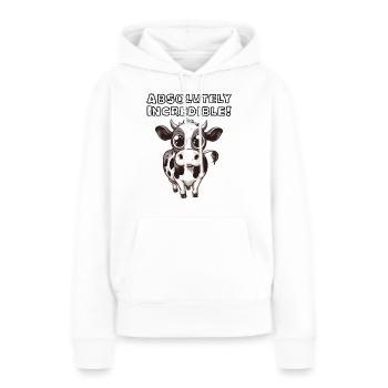 Absolument incroyable - Sweat à capuche Premium bio Femme - blanc - Devant - Julia (174cm)