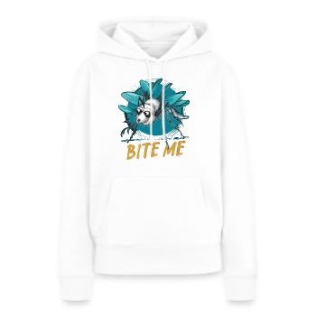 MOSQUITOS, BITE ME - Frauen Premium Bio Hoodie - Weiß - Vorne - Julia (174cm)
