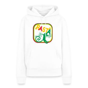 Rasta - Sweat à capuche Premium bio Femme - blanc - Devant - Julia (174cm)