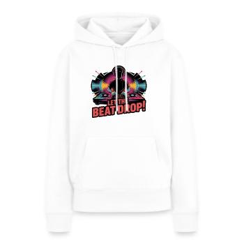 LAISSEZ TOMBER LE BATTEMENT - Sweat à capuche Premium bio Femme - blanc - Devant - Julia (174cm)
