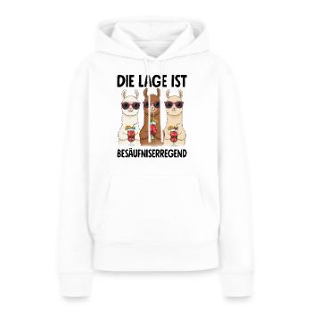 La situation est l’ivresse - Sweat à capuche Premium bio Femme - blanc - Devant - Julia (174cm)