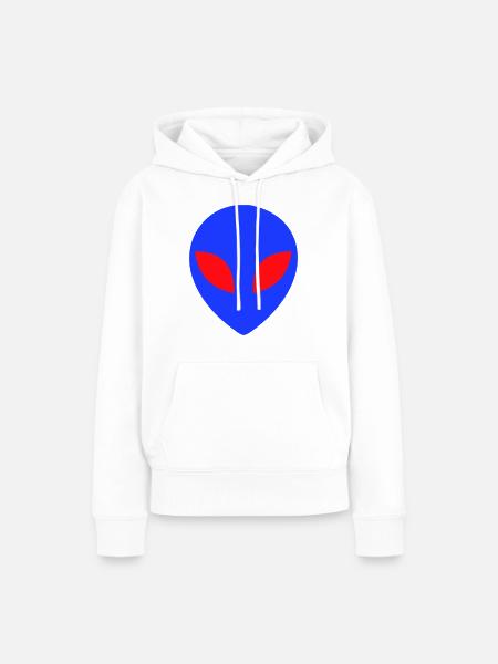 Alien - Frauen Premium Bio Hoodie - Weiß