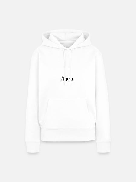 Alpha - Frauen Premium Bio Hoodie - Weiß