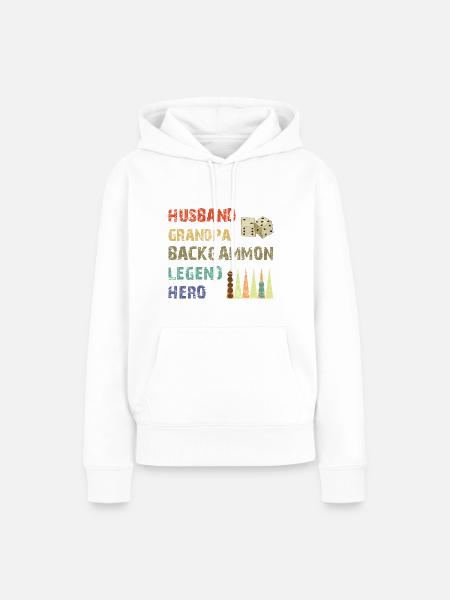 Backgammon Spiel - Frauen Premium Bio Hoodie - Weiß